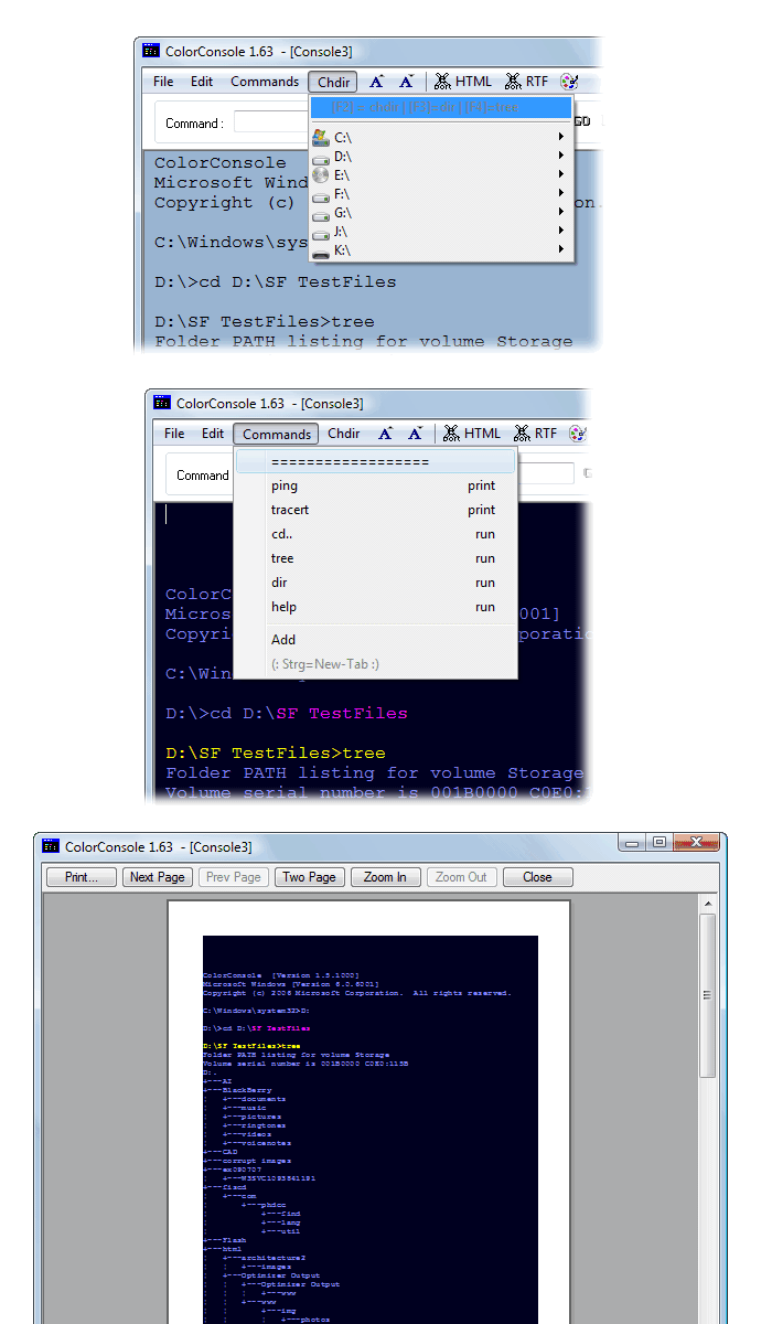 screenshot of ColorConsole