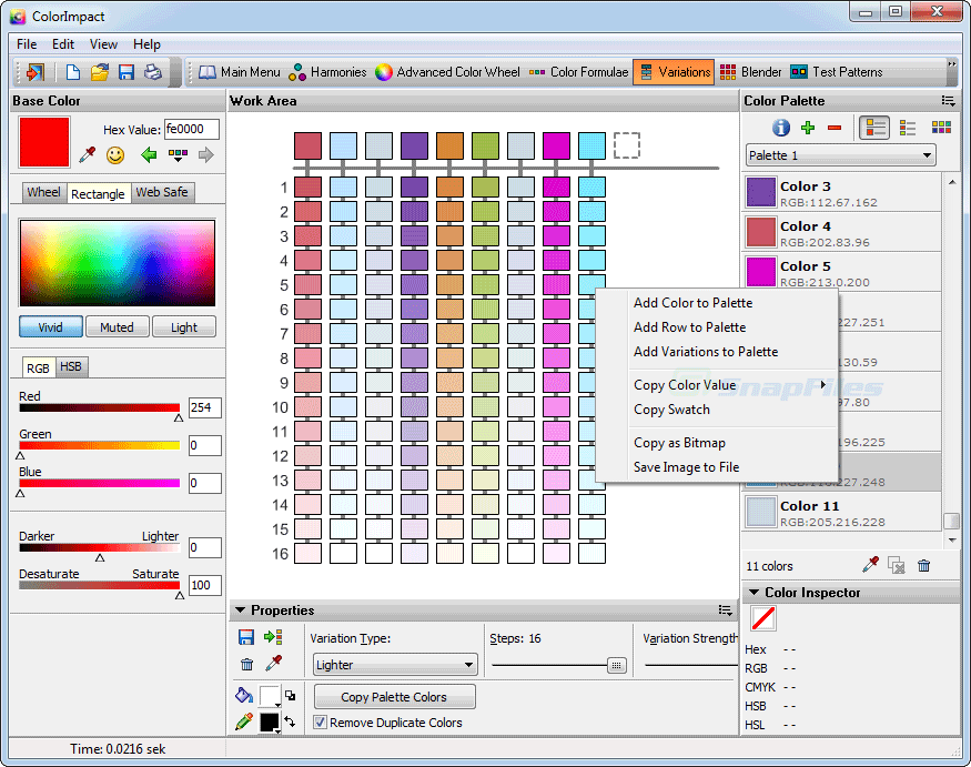 screenshot of ColorImpact