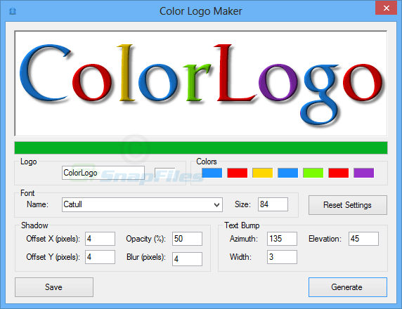 screen capture of Color Logo Maker