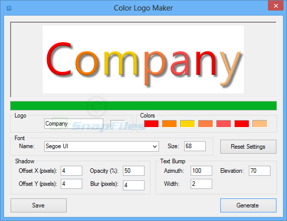 screenshot of Color Logo Maker