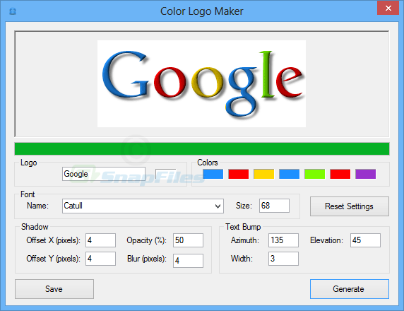 screenshot of Color Logo Maker
