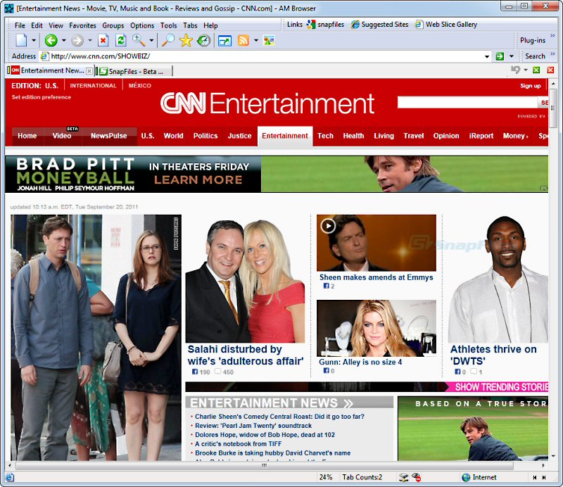 screen capture of AM Browser