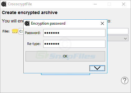 screenshot of CrococryptFile