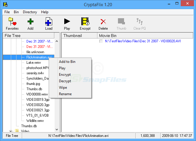 screen capture of CryptaFlix