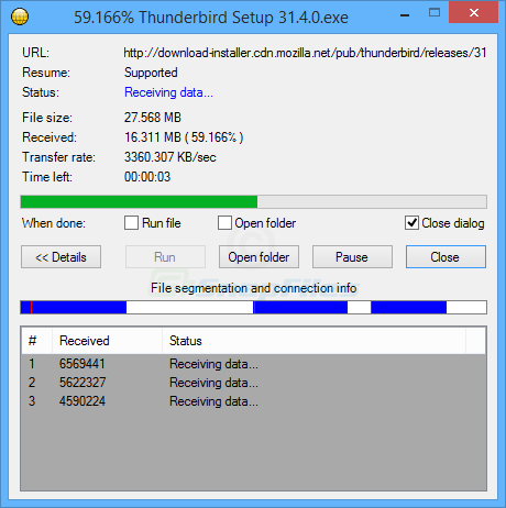 screenshot of Download Accelerator Manager