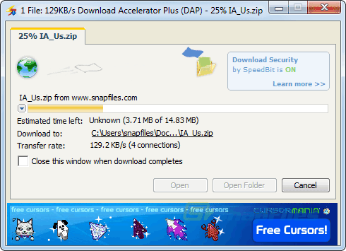 screenshot of Download Accelerator Plus