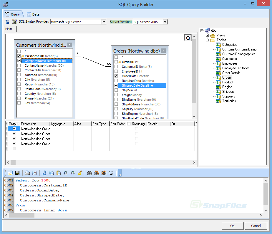 screenshot of Database Browser Portable