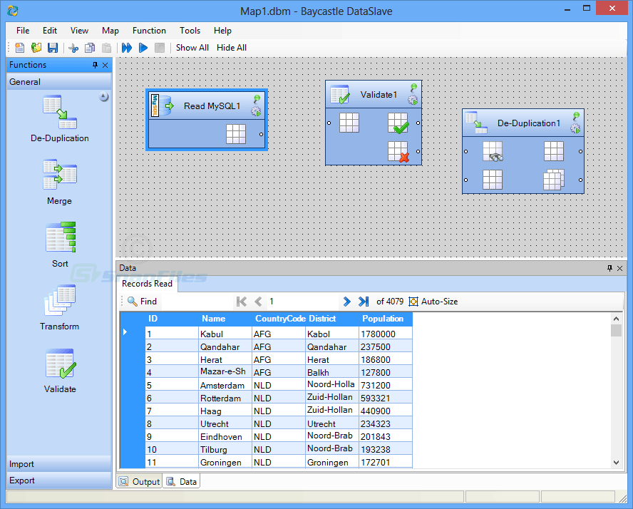 screenshot of DataSlave