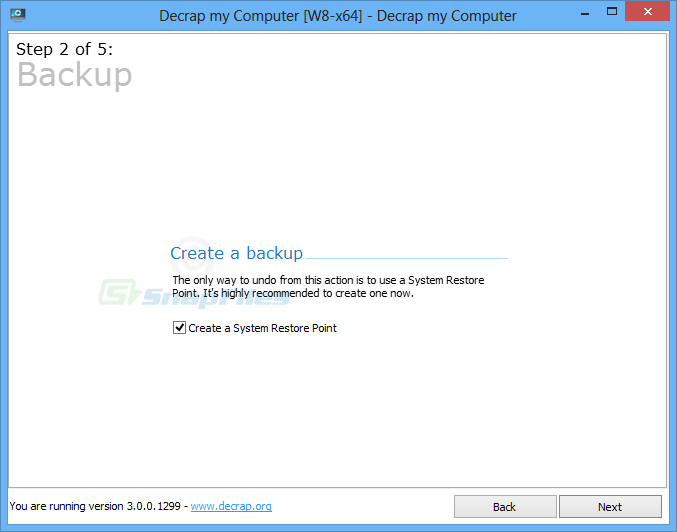 screenshot of Decrap my Computer
