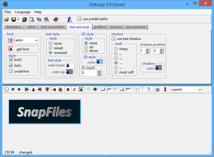 screenshot of DeKnop