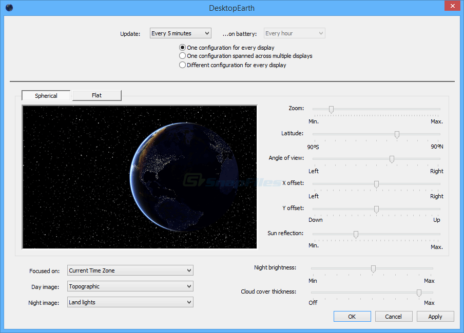 screenshot of Desktop Earth