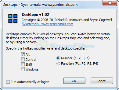 screenshot of Desktops