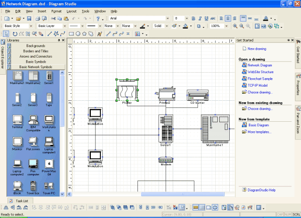 screen capture of Diagram Studio