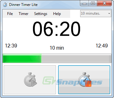 screen capture of Dinner Timer Lite
