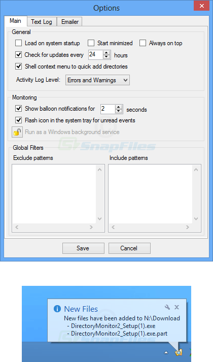 screenshot of Directory Monitor