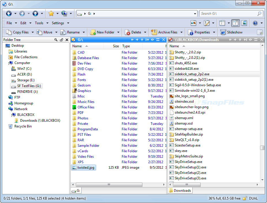 screen capture of Directory Opus