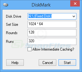 screenshot of DiskMark