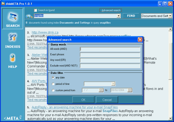 screen capture of diskMETA Pro
