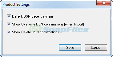 screenshot of DTM ODBC Manager