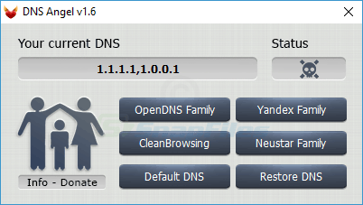 screen capture of DNS Angel