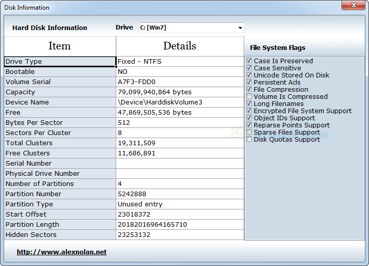 screenshot of Drive Manager