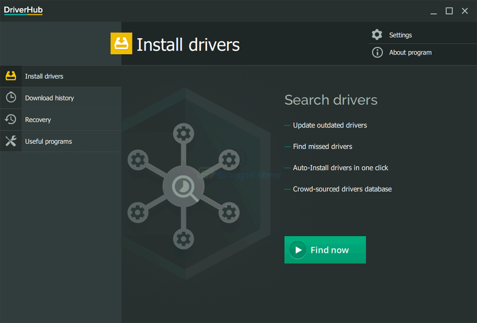 screen capture of DriverHub