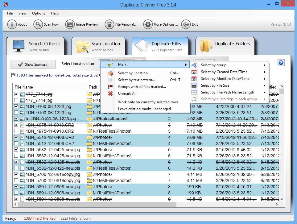 screenshot of Duplicate Cleaner Free