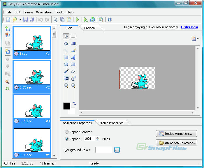 screen capture of Easy GIF Animator