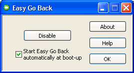 screen capture of Easy Go Back