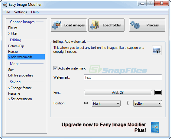 screenshot of Easy Image Modifier
