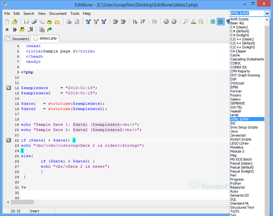 screen capture of Text Editor Pro