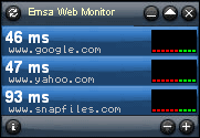 screen capture of Emsa Web Monitor