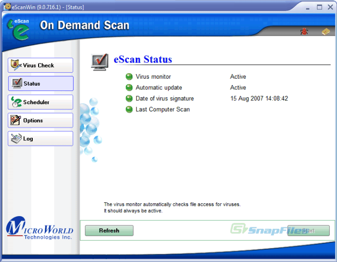 screen capture of eScan Anti-Virus