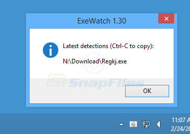 screenshot of ExeWatch