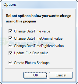 screenshot of EXIF Date Changer
