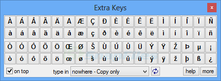 screen capture of Extra Keys