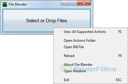 screen capture of File Blender