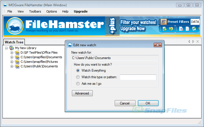 screen capture of FileHamster Lite