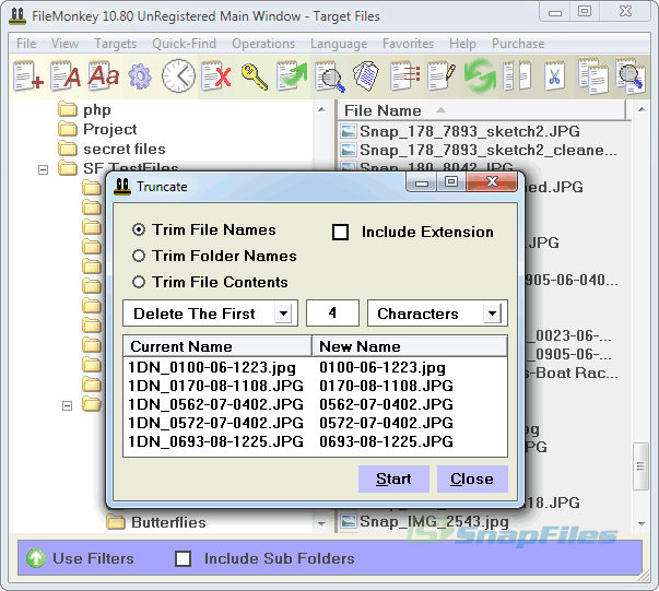 screenshot of FileMonkey