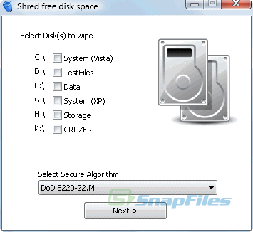 screenshot of File Shredder