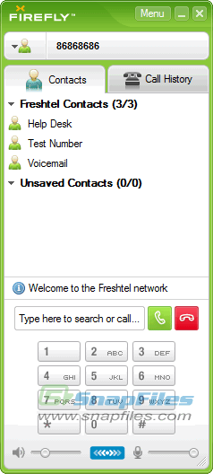 screen capture of Firefly Internet Phone