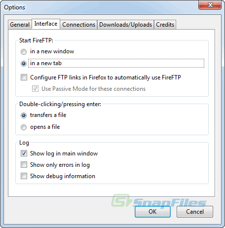 screenshot of FireFTP
