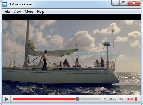 screen capture of FLV Player nano