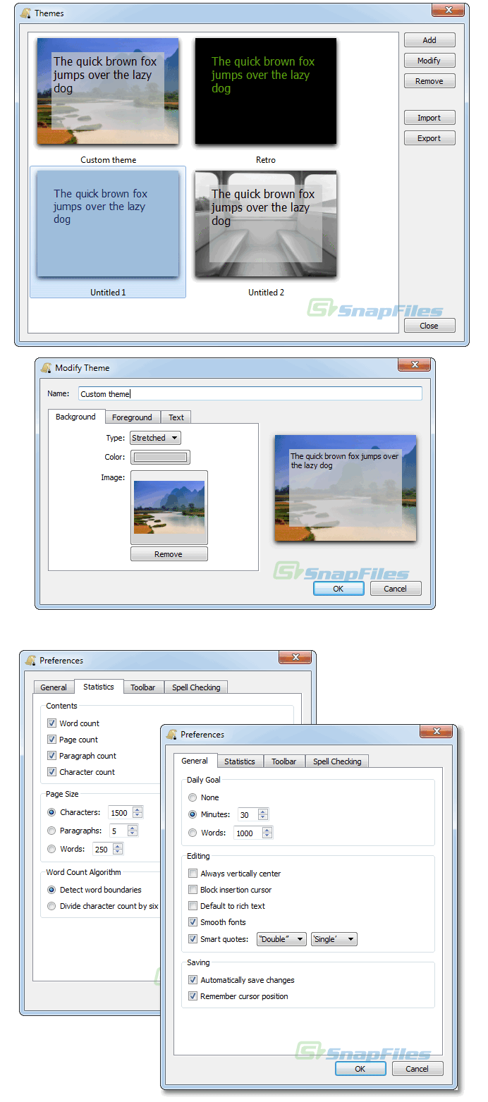 screenshot of FocusWriter
