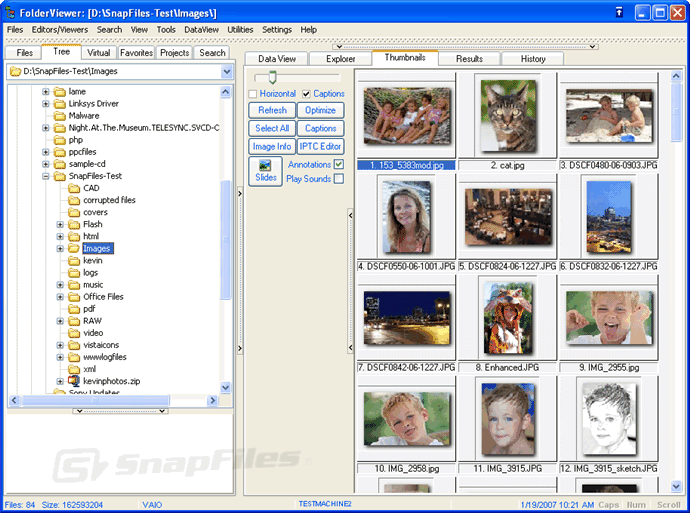 screenshot of FolderViewer