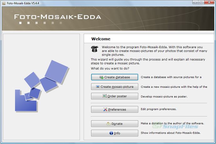 screen capture of Foto-Mosaik-Edda
