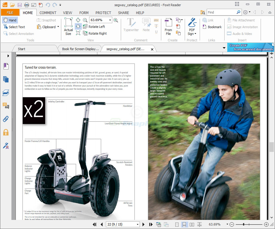screen capture of Foxit PDF Reader