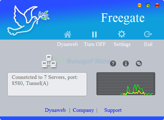screen capture of Freegate