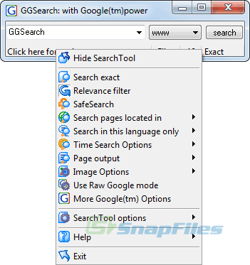 screenshot of GGSearch