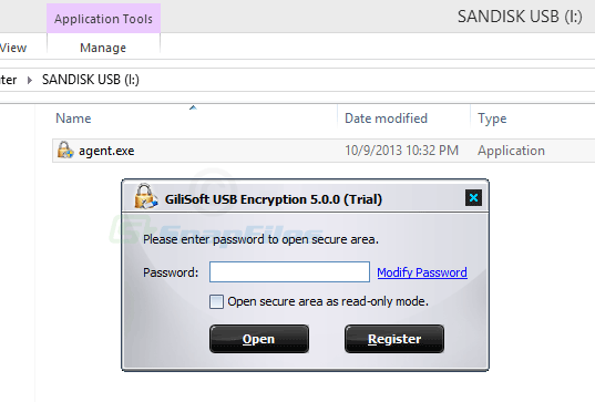 screenshot of GiliSoft USB Encryption